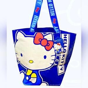 Sanrio Japan Hello Kitty Eco Tote Bag Reusable Woven Recycled Poly Waterproof